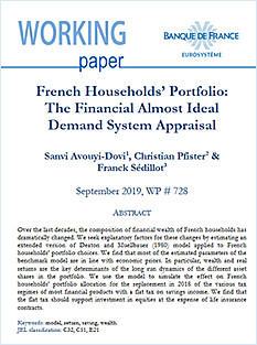 Banque de France, Working paper N°728, septembre 2019 