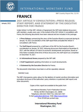 IMF Staff Report France Janv 2022