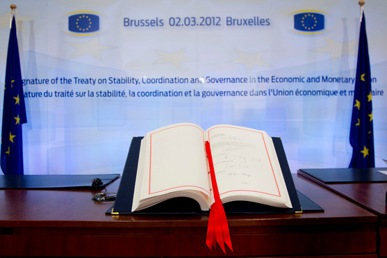 Signature du Pacte budgetaire européen (mars 2012) © Conseil de l'UE