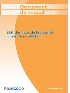 Etat des lieux de la fiscalité locale de production, Document de travail Rexecode, N.87, septembre 2023