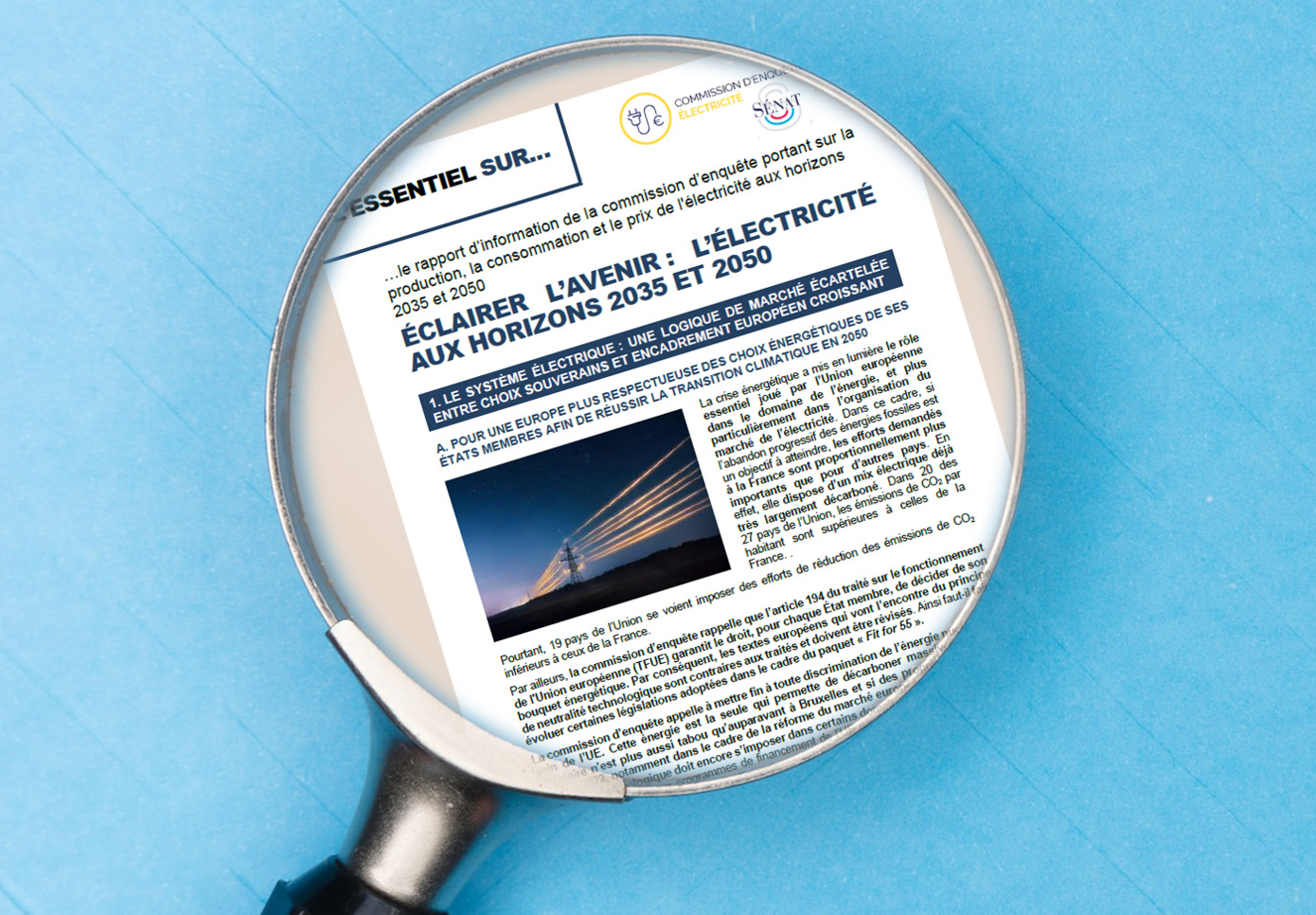 Rapport de la commission d’enquête sur "la production, la consommation et le prix de l’électricité aux horizons 2035 et 2050"