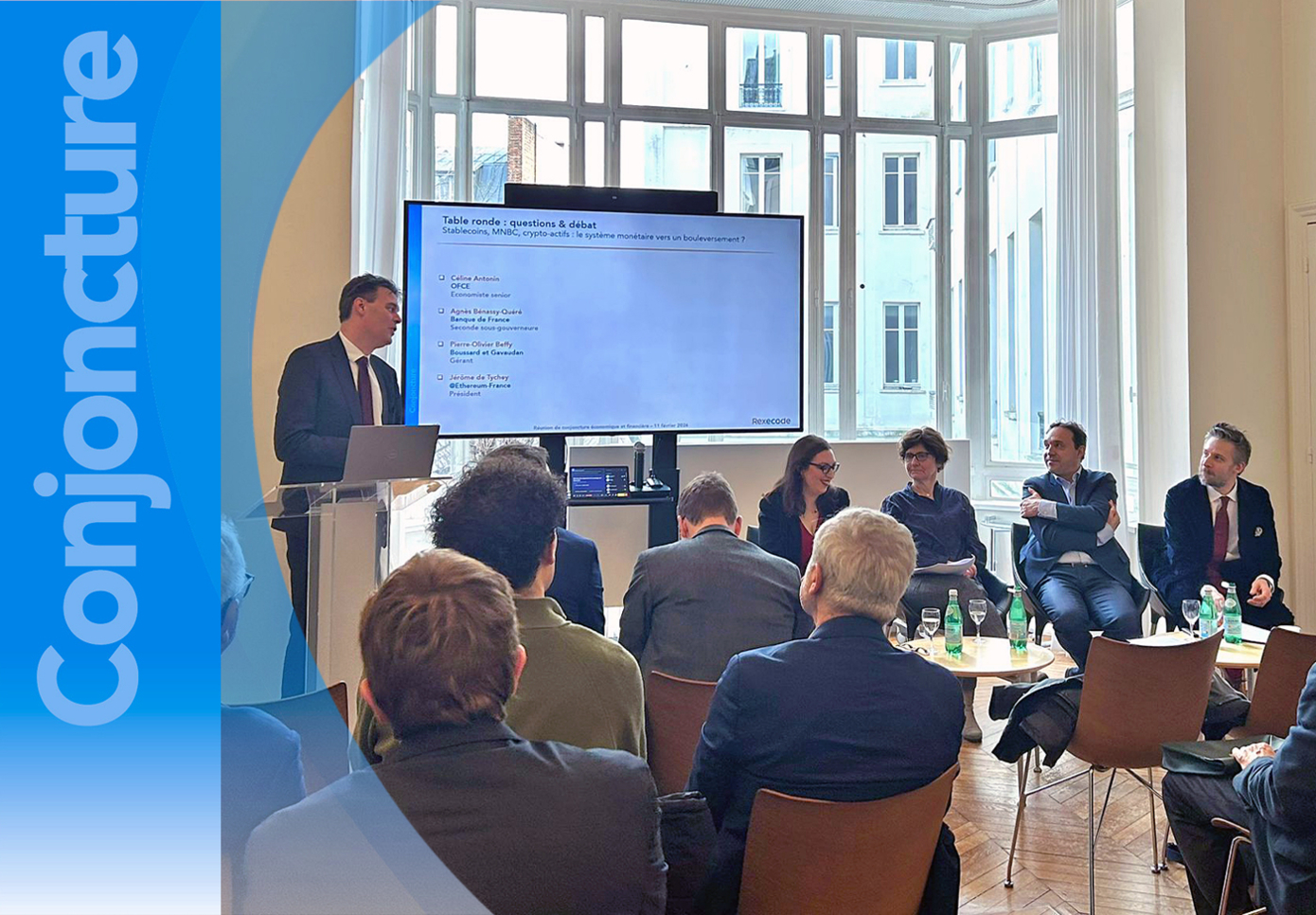 réunion février 2026, photo Rexecode (D. Ferrand, C. Antonin, A. Benassy-Quéré, J. de Tichey