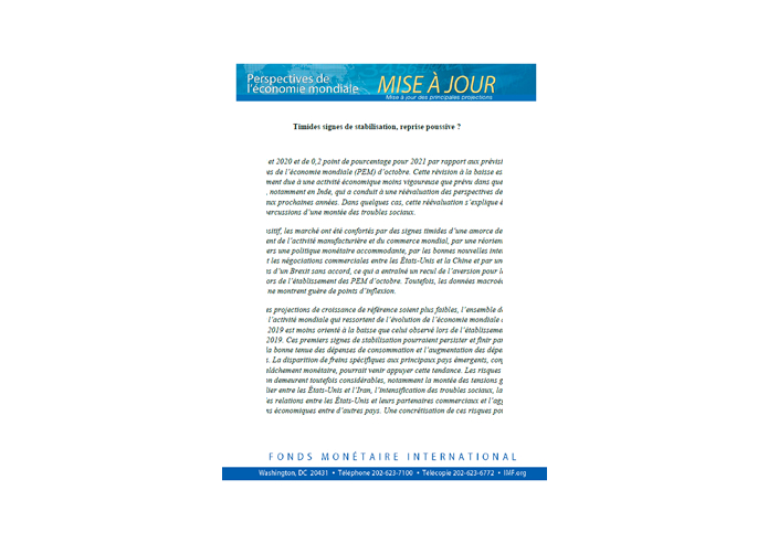 fmi weo update