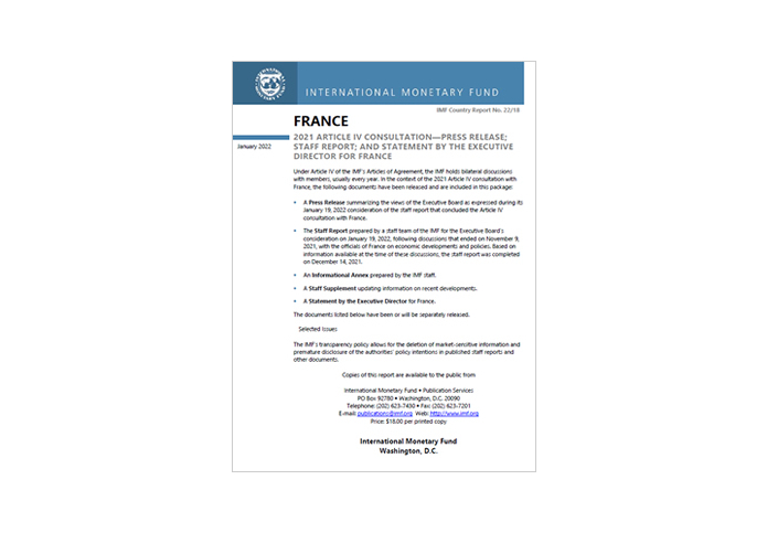 IMF Staff Report France Janv 2022