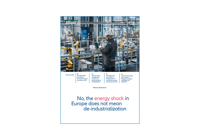 No, the energy shock in Europe does not mean de-industrialization, Allianz Trade (janv 2023)