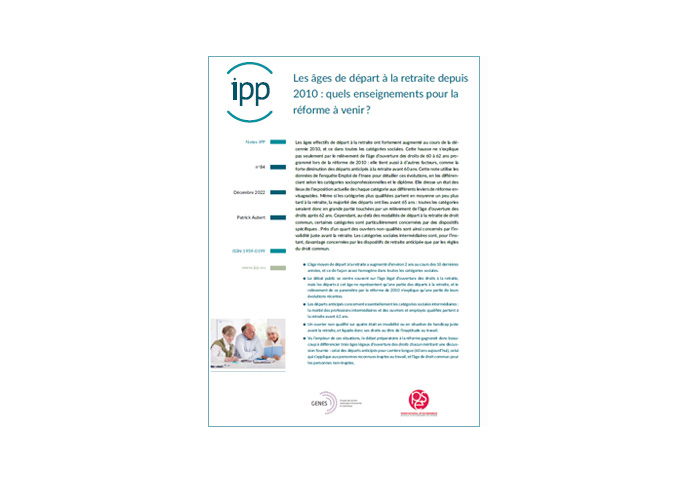 Note IPP - Réforme des retraites (décembre 2022)