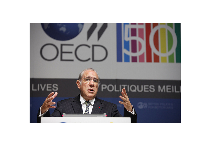 Press conference of the OECD Interim Economic Outlook Pre-G20 Cannes - Photo: Herve Cortinat/OECD