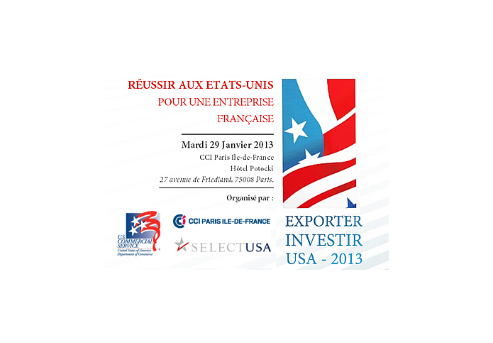 Invitataion Réussir aux Etats-Unis pour une entreprise française, CCI Paris Ile-de-France (visuel)