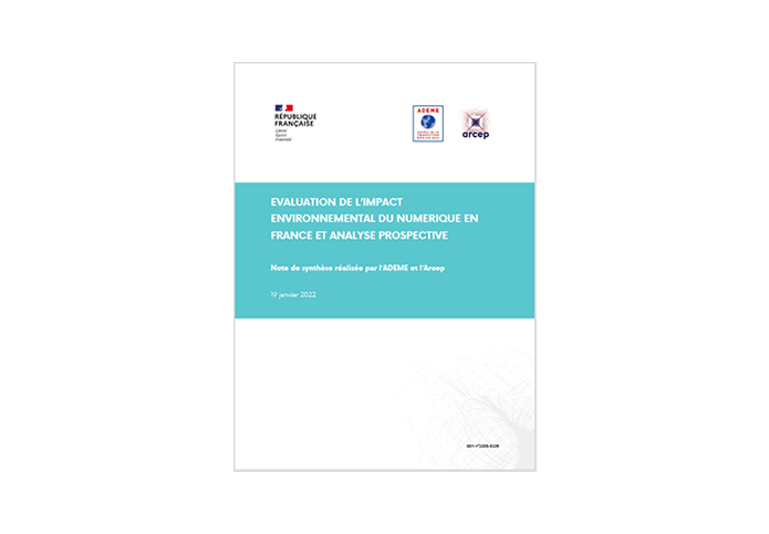 Etude ADEME, Arcep, janvier 2022 (couverture)