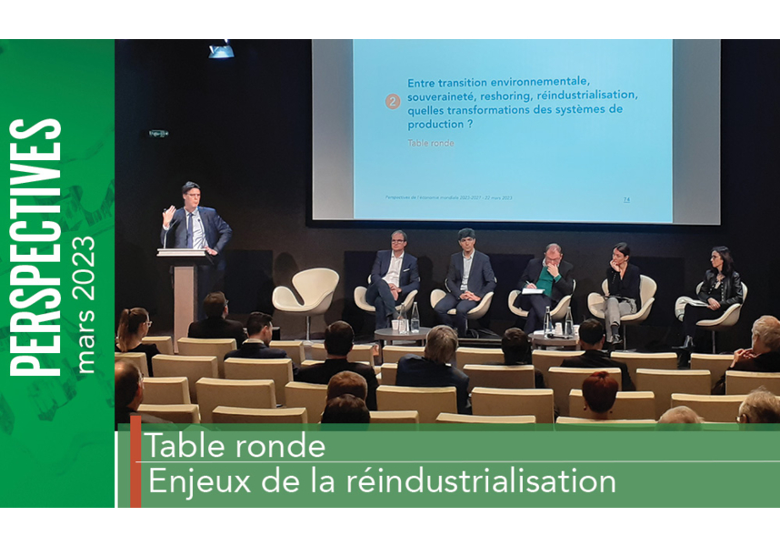 Rexecode, Perspectives moyen terme, Table ronde réindustrialisation, mars 2023 (photo Rexecode)