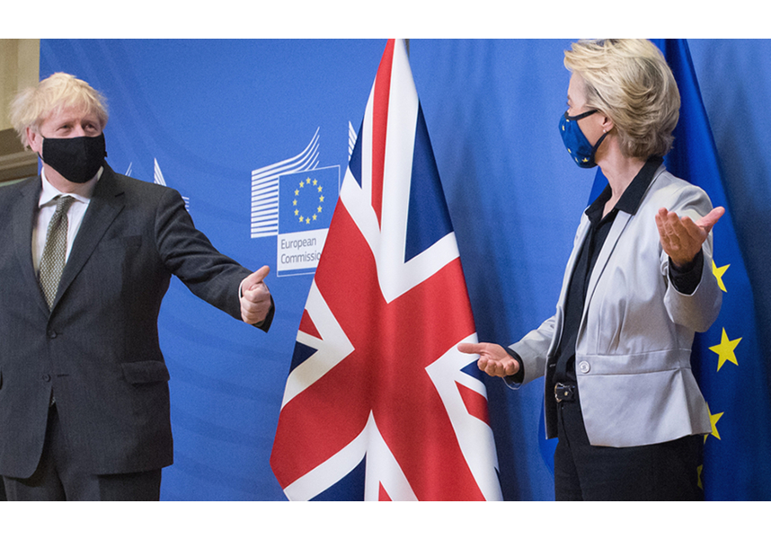 Boris Johnson and Ursula von der Leyen - copyright European Union, 2020 (Photographer: Etienne Ansotte) Source: EC - Audiovisual Service 