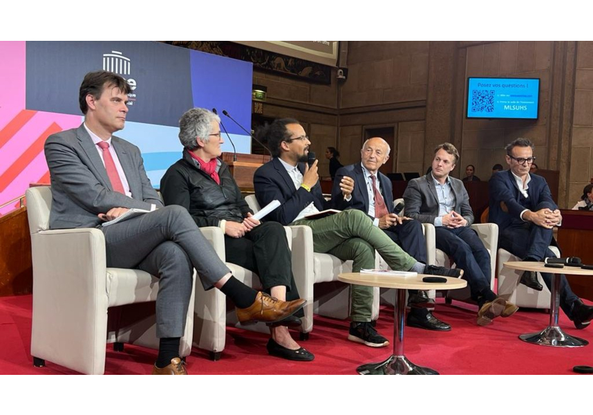 CESE, table ronde Rémunération avec Denis Ferrand, Marie-Aleth Grard, Evanne Jeanne-Rose, Jean-Hervé Lorenzi, Thomas Breda et Eric Heyer (photo ©CESE)